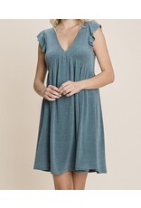 Teal French Terry Dress