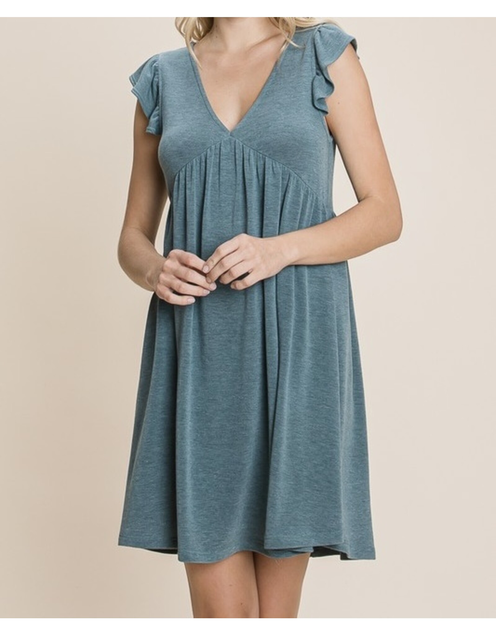 Teal French Terry Dress