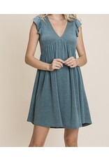 Teal French Terry Dress