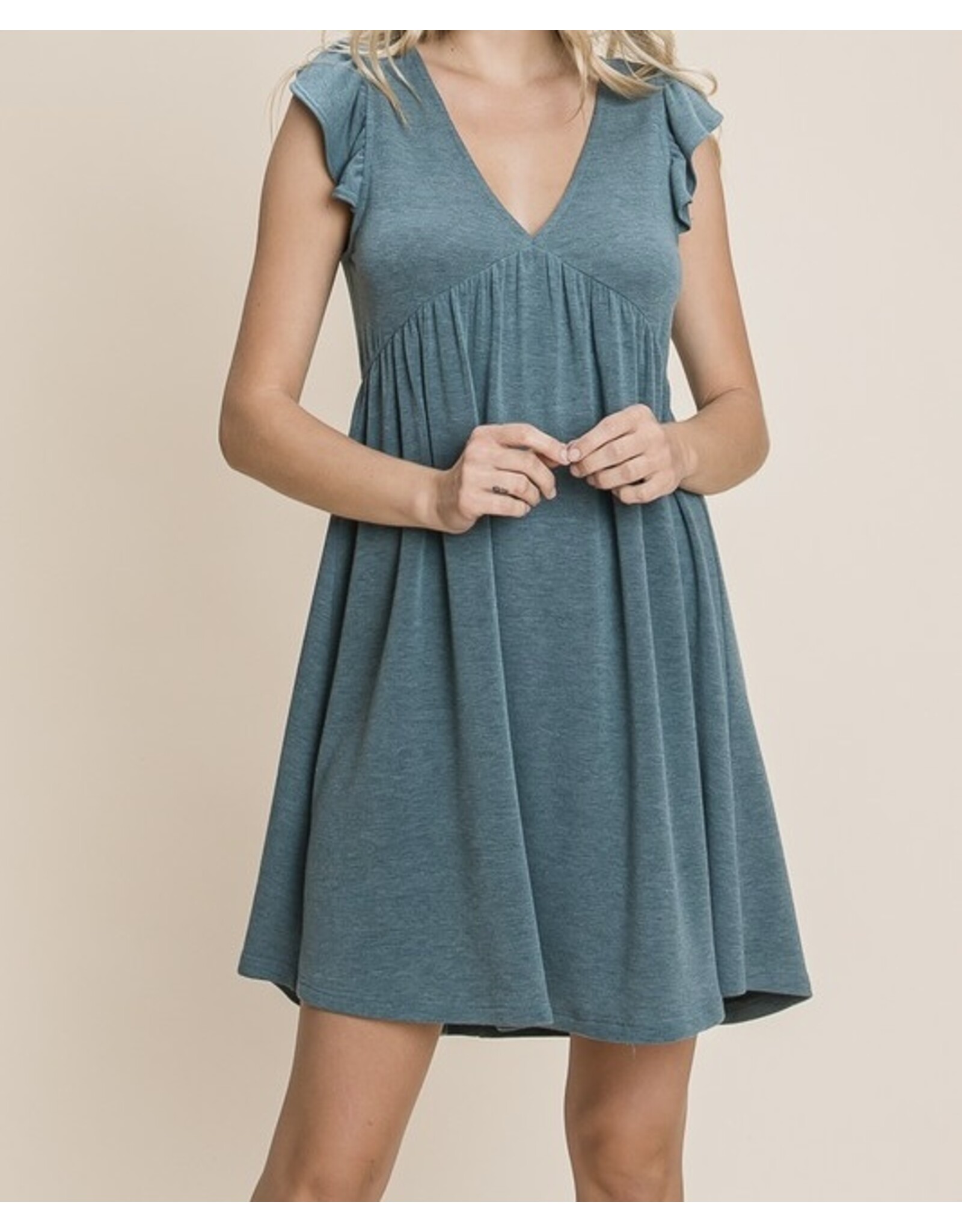 Teal French Terry Dress