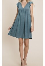 Teal French Terry Dress