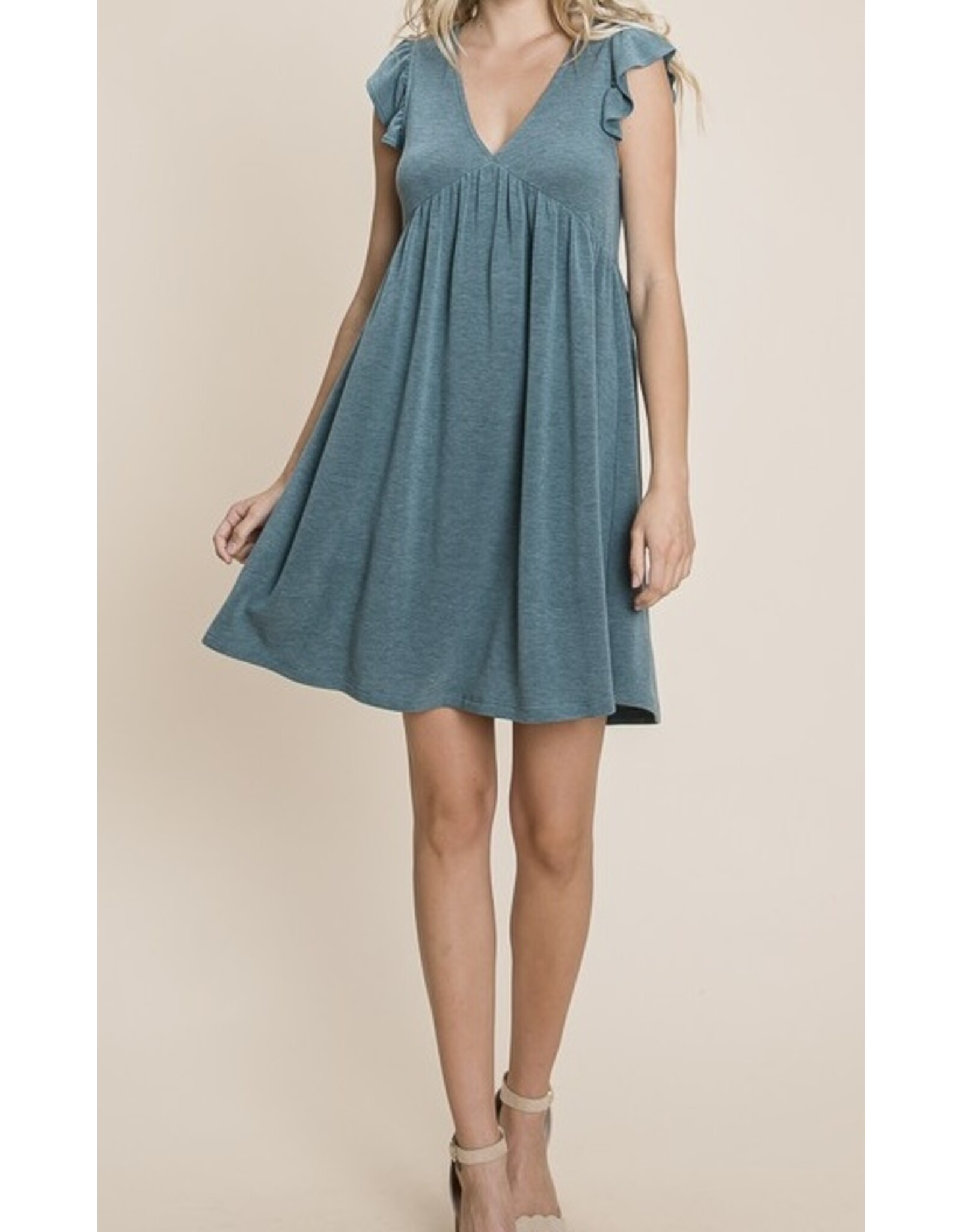 Teal French Terry Dress