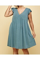 Teal French Terry Dress
