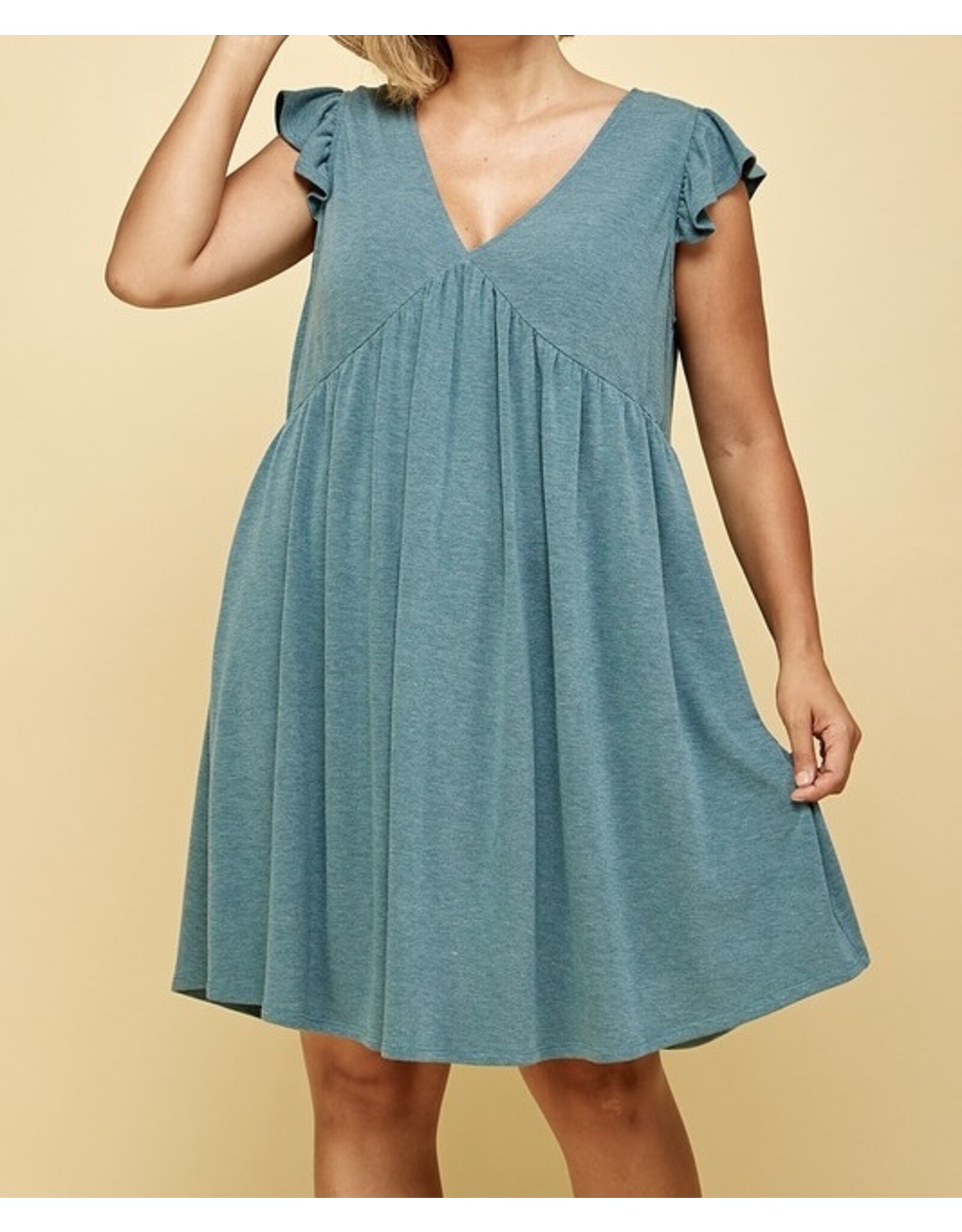 Teal French Terry Dress