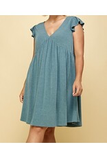Teal French Terry Dress