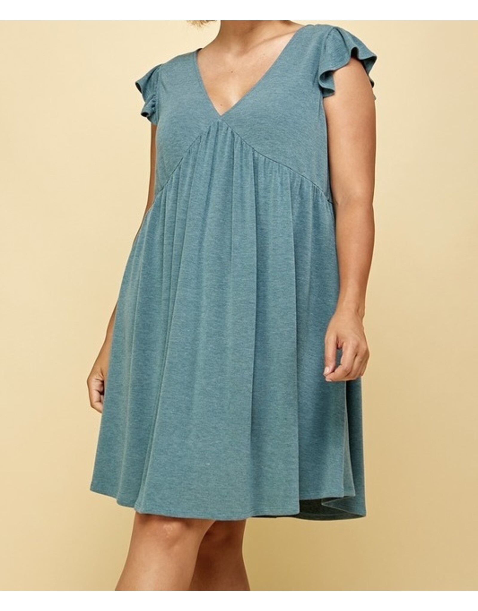 Teal French Terry Dress