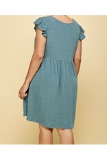 Teal French Terry Dress