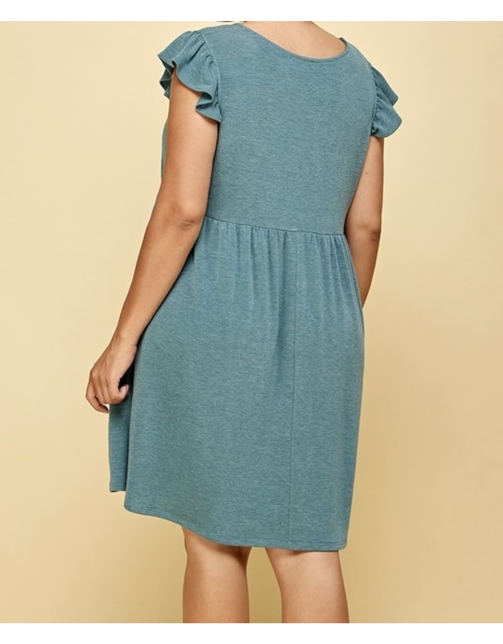 Teal French Terry Dress