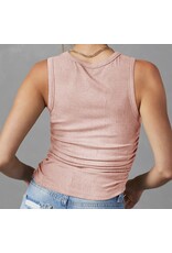 LATA Ruched Side Slim Tank Top