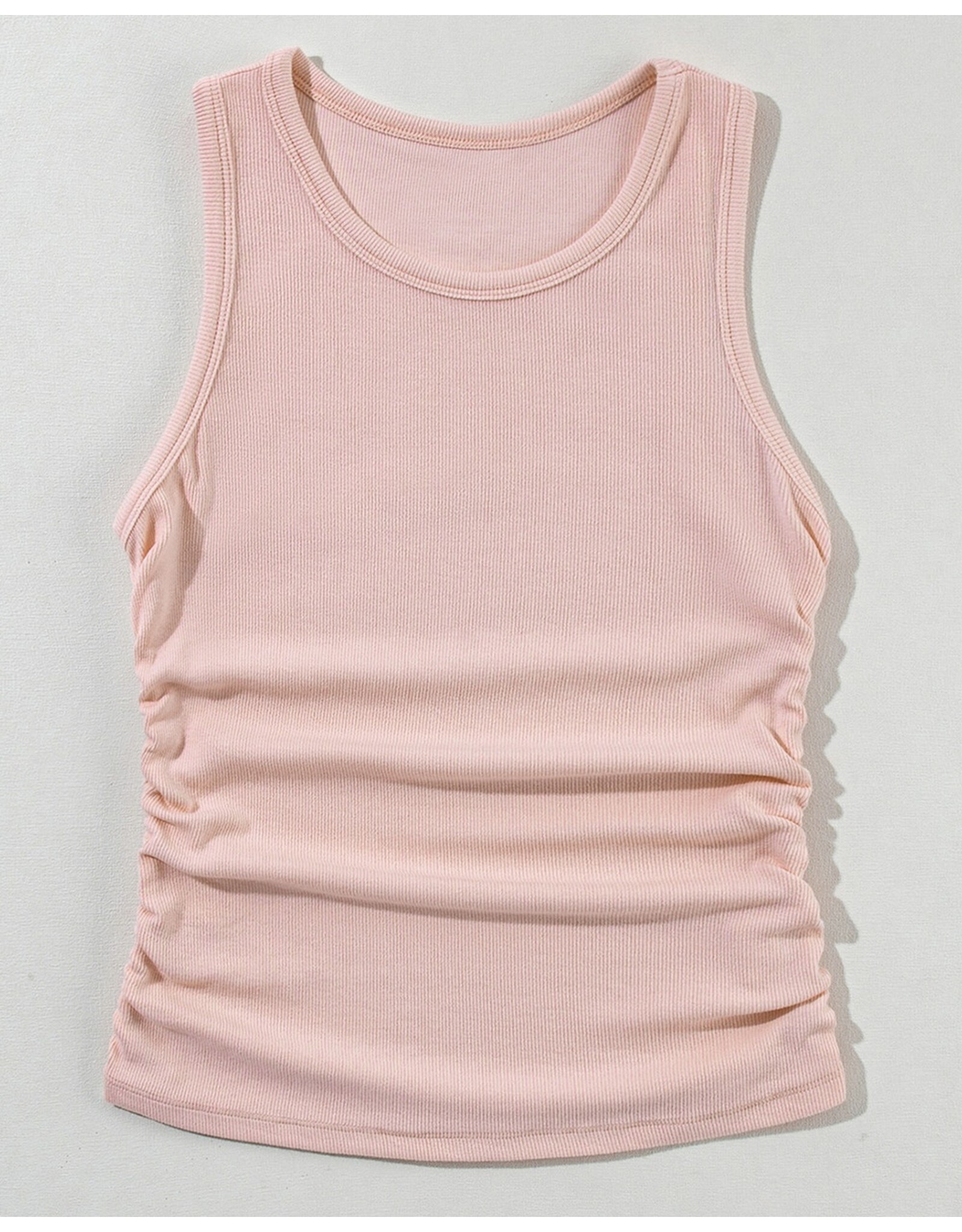 LATA Ruched Side Slim Tank Top