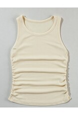 LATA Ruched Side Slim Tank Top