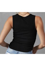 LATA Ruched Side Slim Tank Top