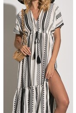 Elan Elan Black & White Jacquard Maxi Elan Elan Black & White Jacquard Maxi