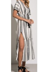 Elan Elan Black & White Jacquard Maxi Elan Elan Black & White Jacquard Maxi