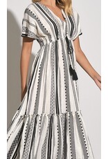 Elan Elan Black & White Jacquard Maxi Elan Elan Black & White Jacquard Maxi