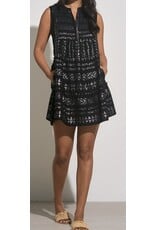 Elan ELAN Black Metallic Dress
