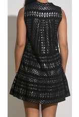 Elan ELAN Black Metallic Dress