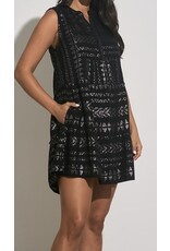 Elan ELAN Black Metallic Dress