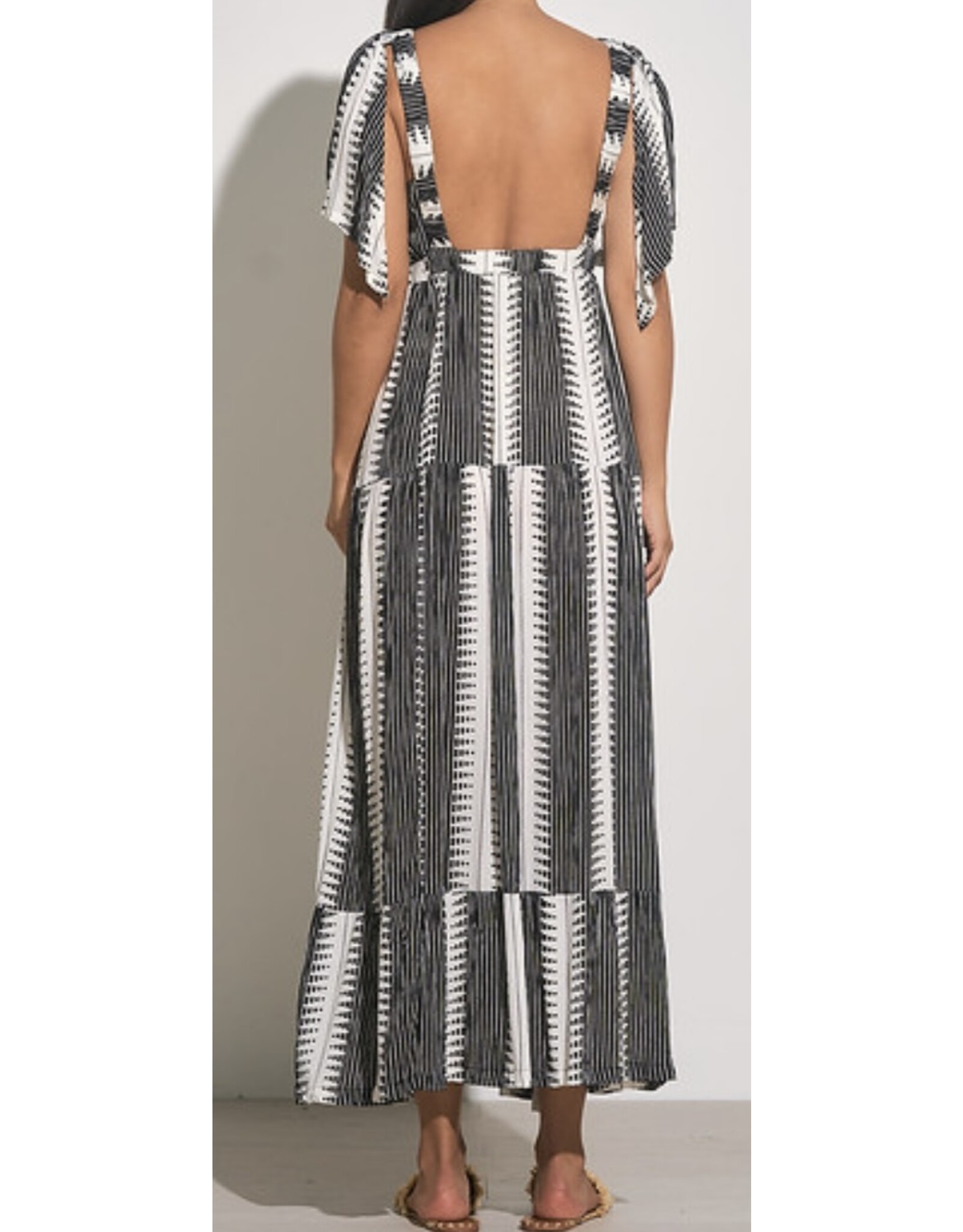 Elan Elan Maxi Kenya Dress B/W