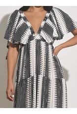 Elan Elan Maxi Kenya Dress B/W