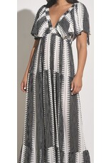 Elan Elan Maxi Kenya Dress B/W