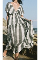 Elan Elan Maxi Kenya Dress B/W