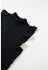 LATA Black Flutter Slv Shift Dress LATA Black Flutter Slv Shift Dress