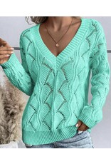 LATA Knit V Neck Sweater