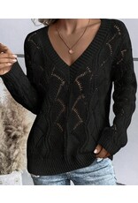 LATA Knit V Neck Sweater