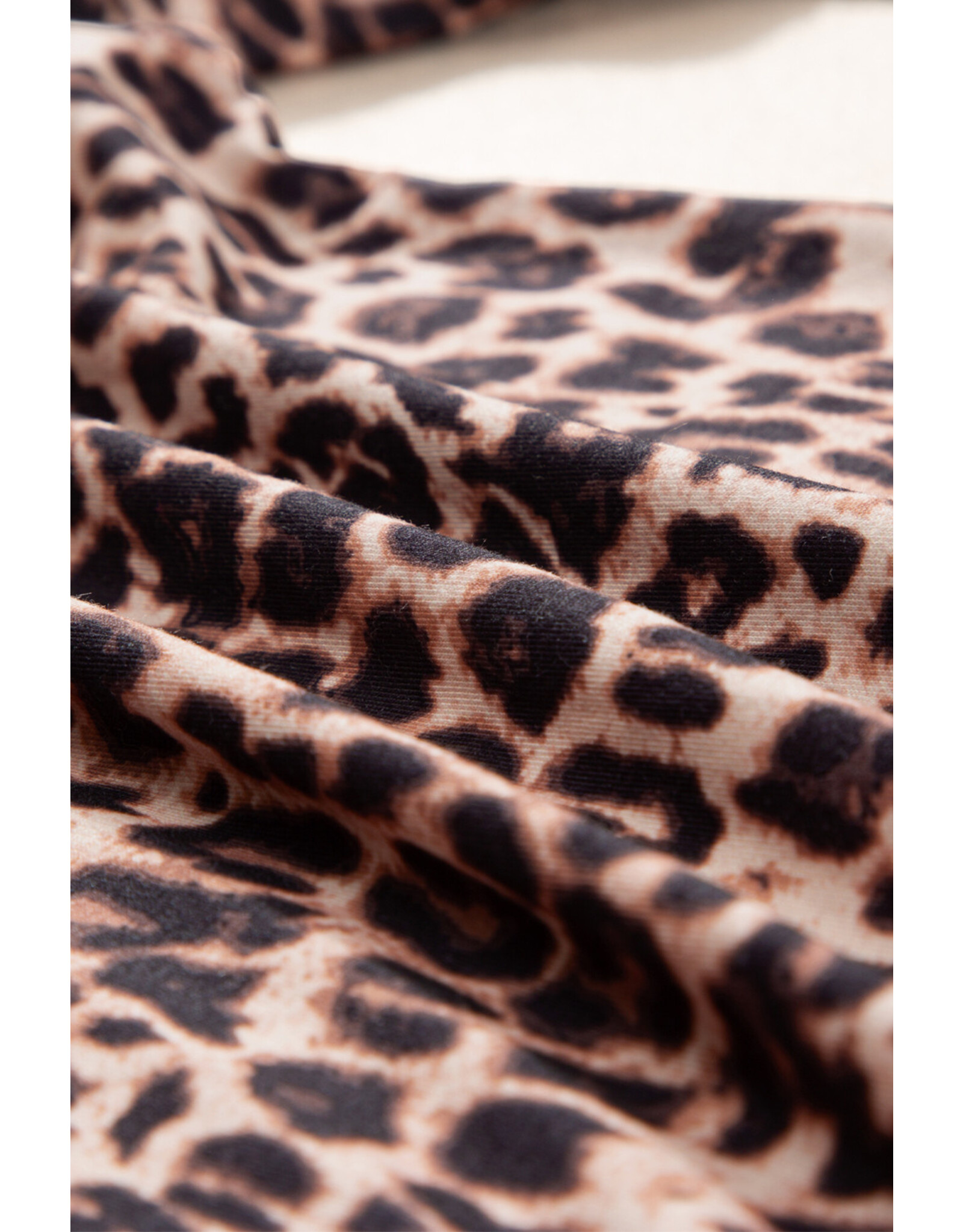 LATA Desert Palm Boho Leopard Wide Leg Pants