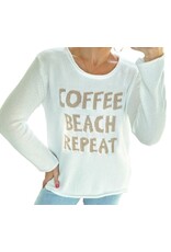LATA White COFFEE BEACH REPEAT Sweater