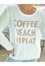 LATA White COFFEE BEACH REPEAT Sweater
