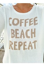 LATA White COFFEE BEACH REPEAT Sweater