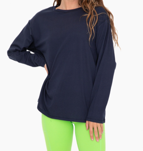 【SATIIIZ】BYU Color Matching Long Sleeve T-shirt mono b Organic Cotton Long Sleeve Boyfriend Tee KTR12007