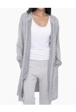 mono b Long Open Cardigan with Hoody