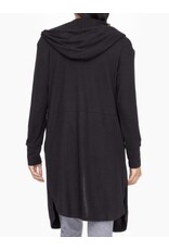mono b Long Open Cardigan with Hoody