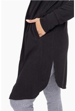 mono b Long Open Cardigan with Hoody