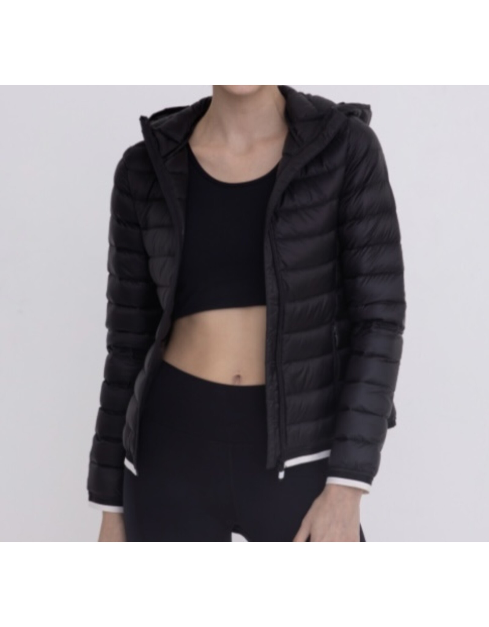 mono b black puffer jacket