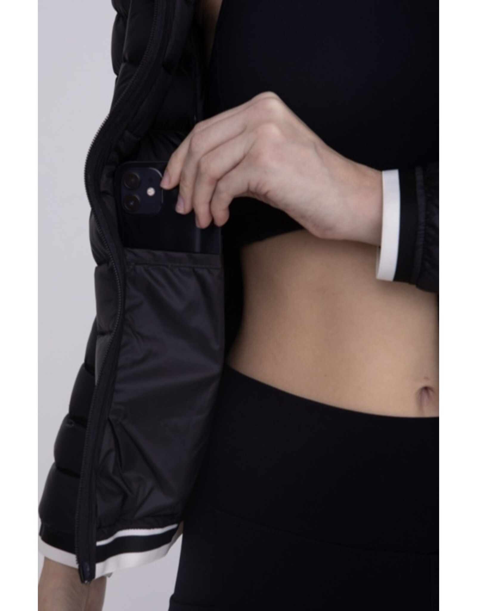 mono b black puffer jacket