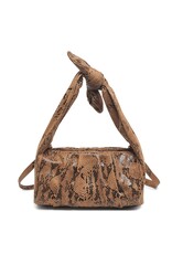 LATA Snakeskin knot handle crossbody bag