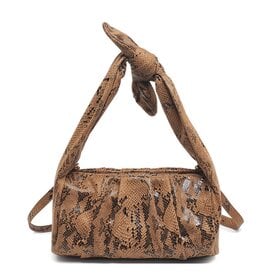 LATA Snakeskin knot handle crossbody bag