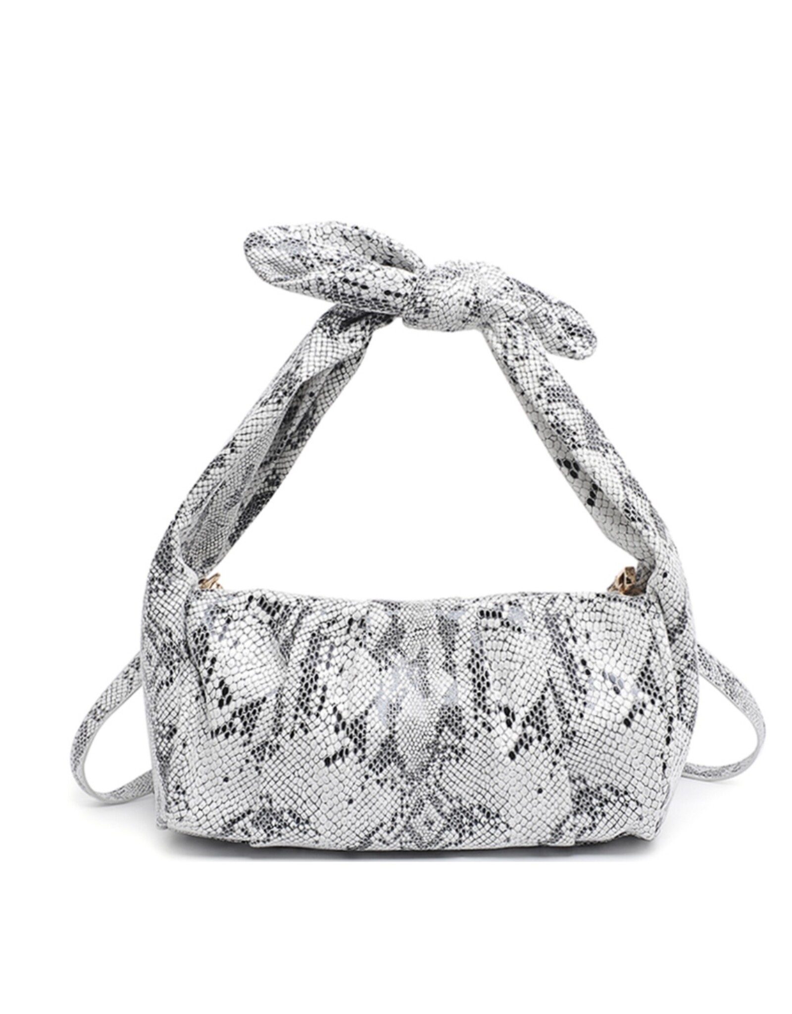 LATA Snakeskin knot handle crossbody bag