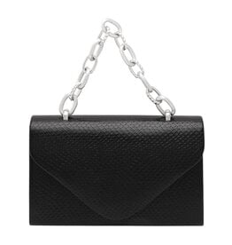 LATA Snake textured top chain handle envelope bag