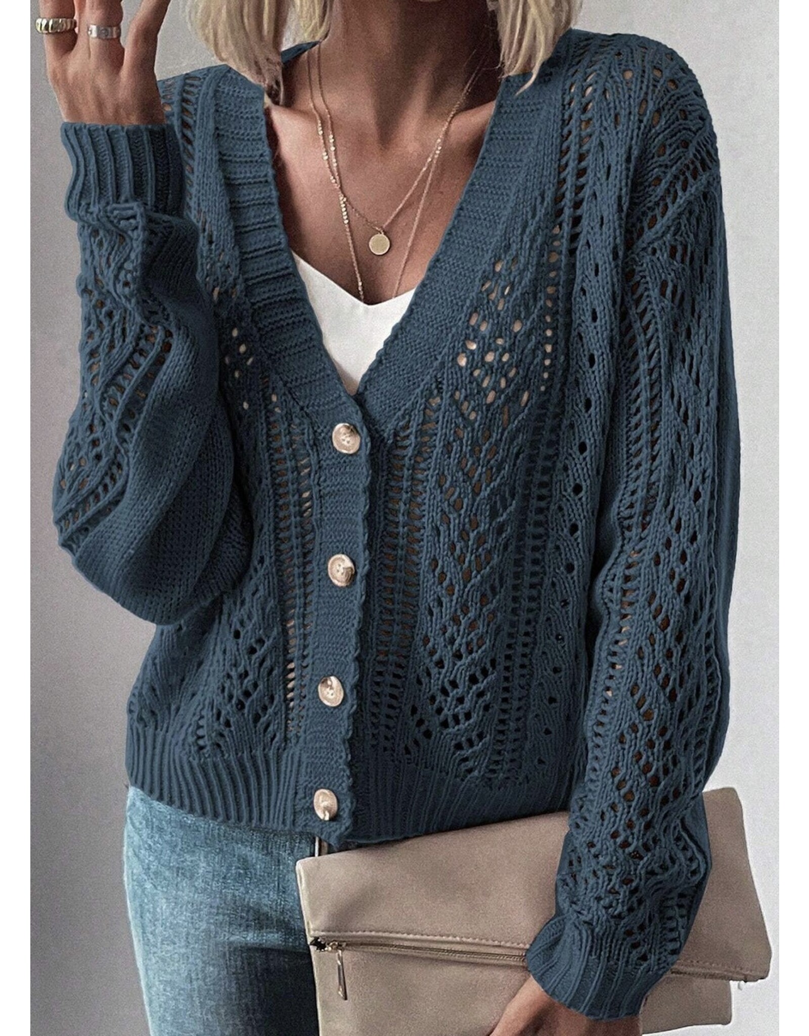 LATA Knit Sweater Cardigan