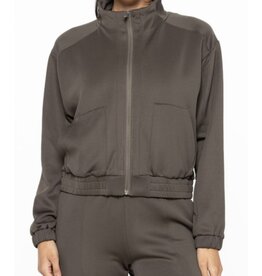 mono b Curvy Mock Neck Jacket