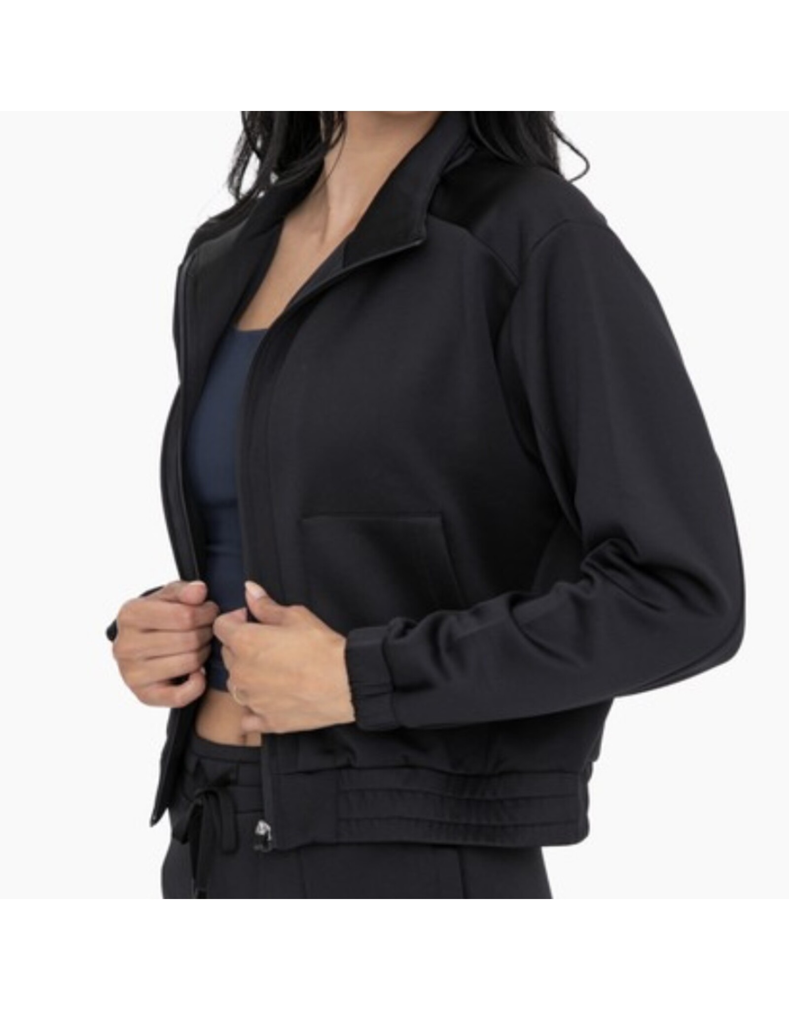 mono b Curvy Mock Neck Jacket