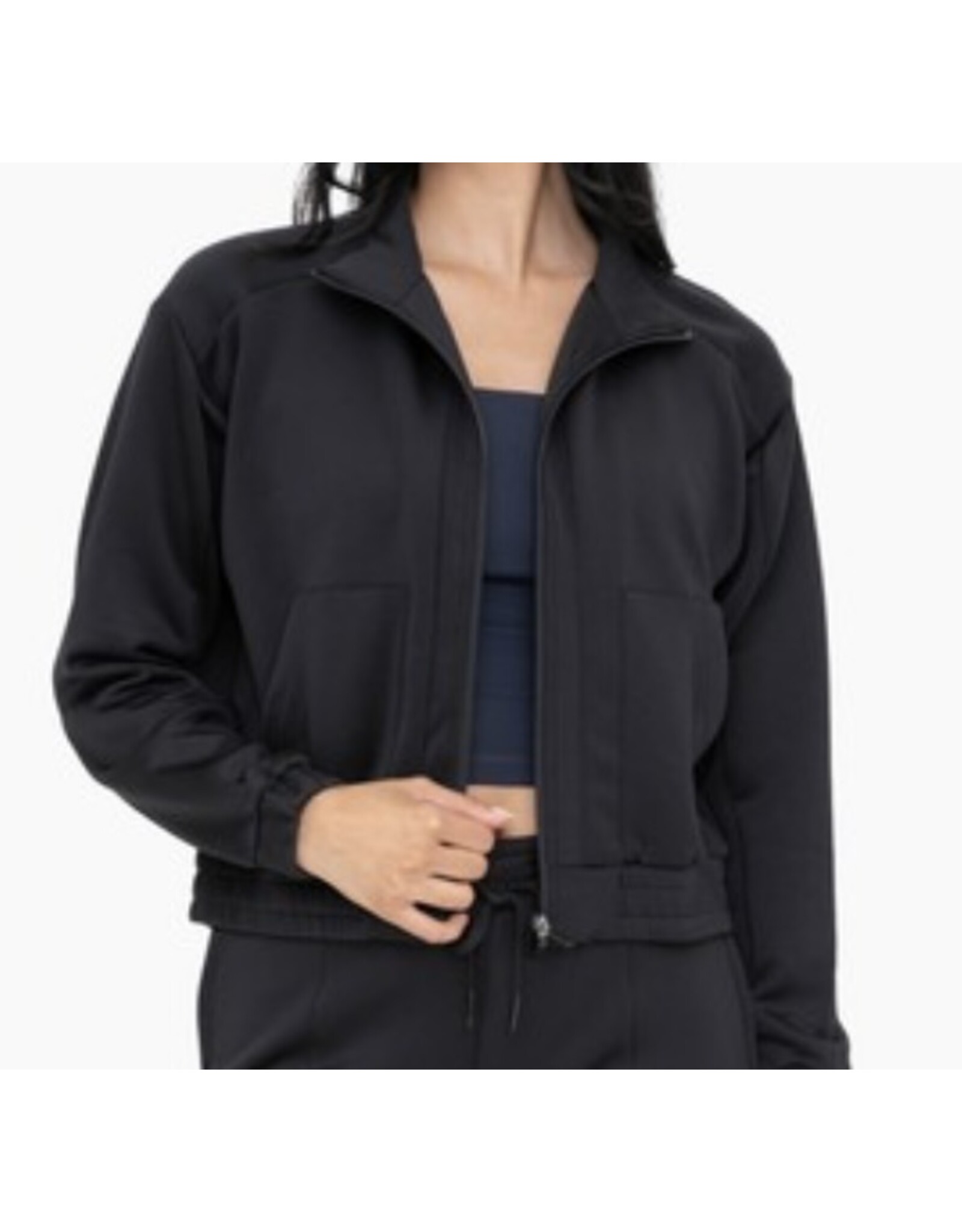 mono b Curvy Mock Neck Jacket