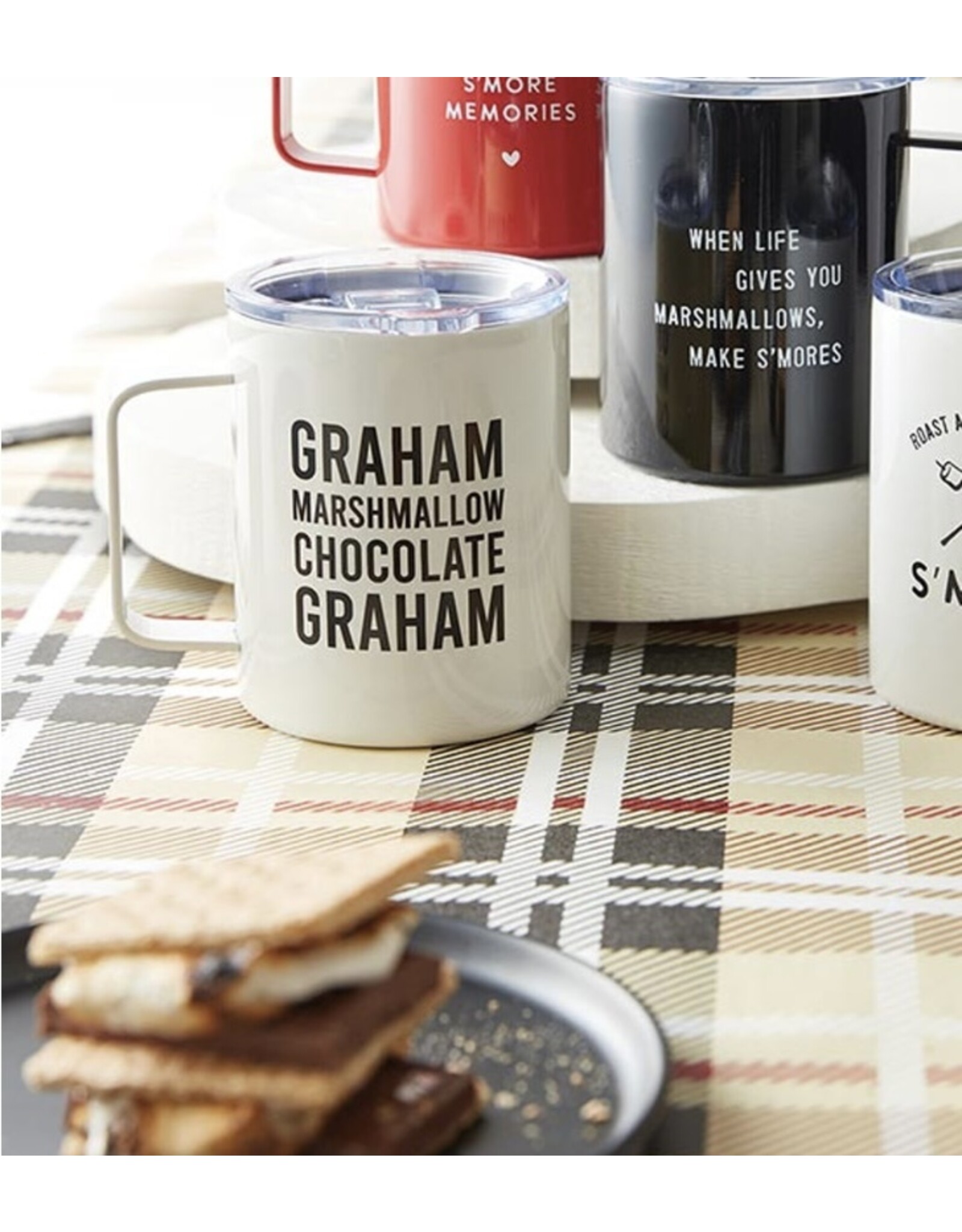 Santa Barbara Designs S'mores Stainless Steel Mug - Graham Marshmallow