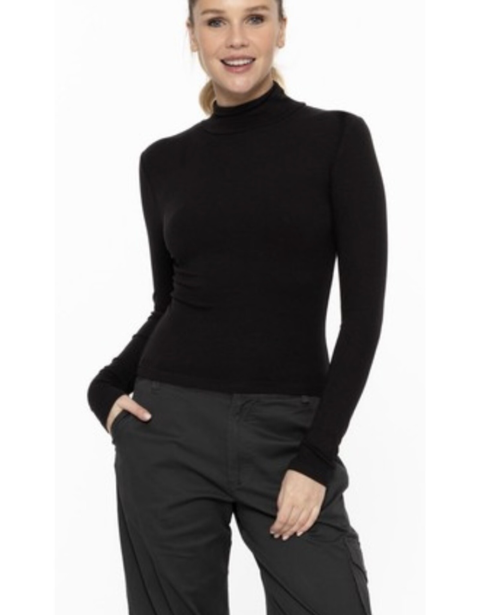 mono b Micro Long Slv Turtleneck