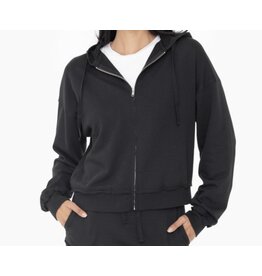 mono b  Raw Hem Zip-Up Hoodie